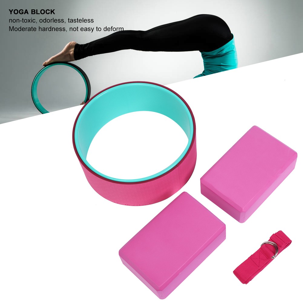 4pcs Yoga Wheel For Back Pain Stretching Fitness Set Easy To Use