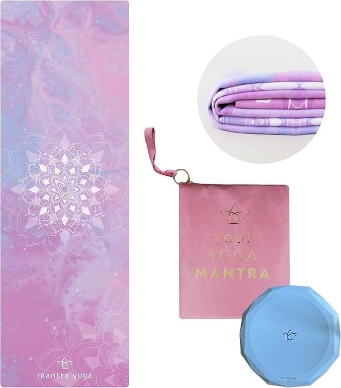 Mantra Yoga Travel PRO – Alfombrilla plegable de fitness y ejercicio con bolsa