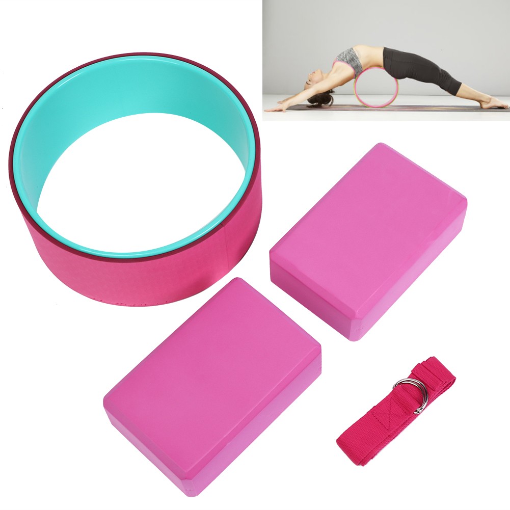 4pcs Yoga Wheel For Back Pain Stretching Fitness Set Easy To Use