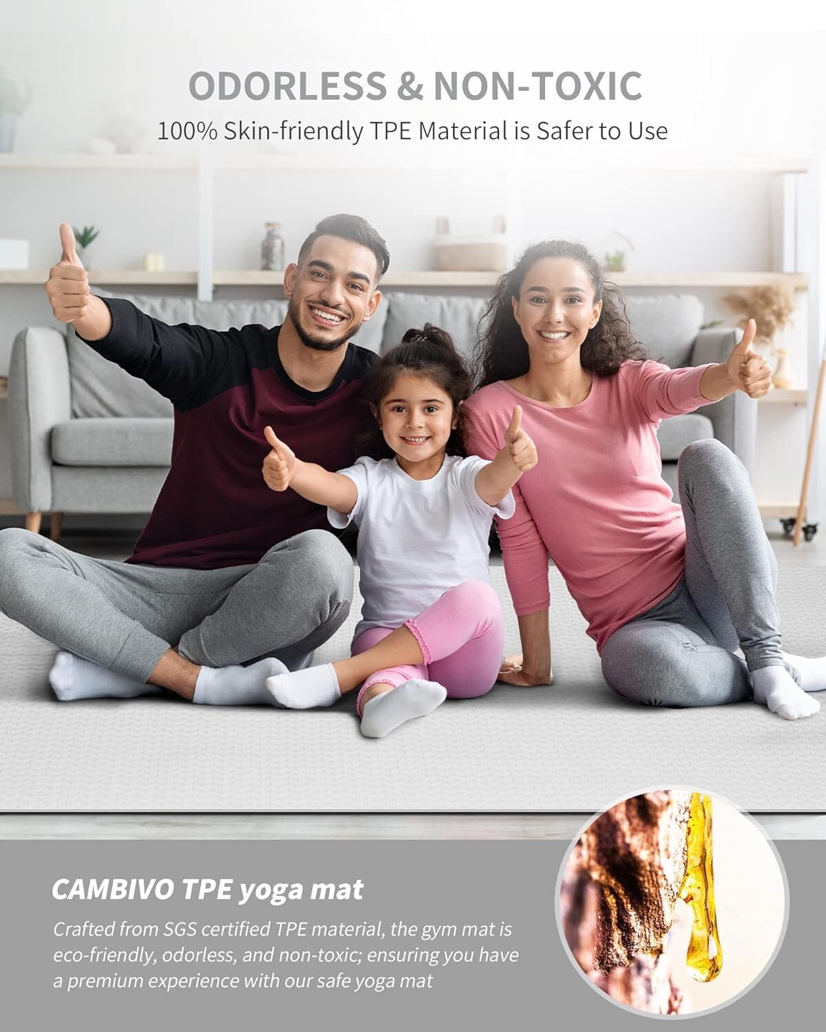 Versatile Large Exercise Mat with Storage Straps – Perfect for Yoga Enthusiasts