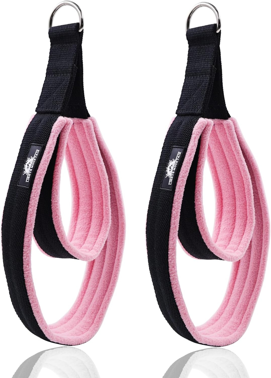 1 Pair Enhanced Pilates Double Loop Straps for Reformer, Thickened D-Ring Han…