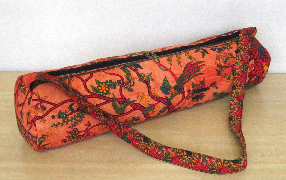 Large Yoga Mat Carrier Bag With Shoulder Strap Indian Tree Of Life Gym Bags