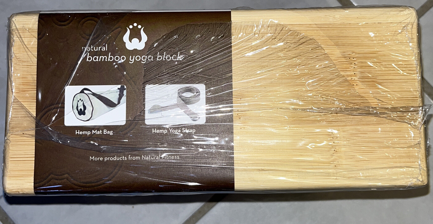 New Natural Fitness Bamboo Yoga Block 6” X 9” X 4”