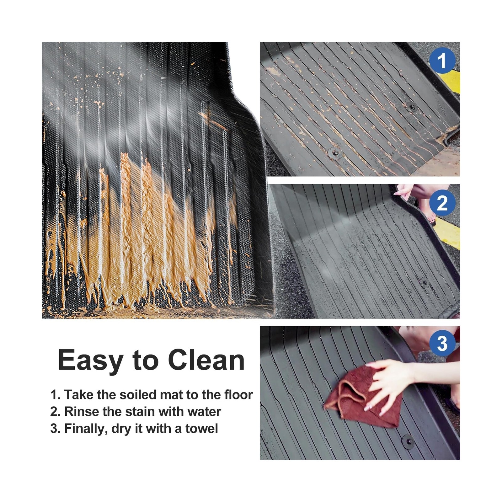 SMABEE Floor Mats & Cargo Liner & Backrest Mats for 2024 2025 Volvo EX30,TPE …