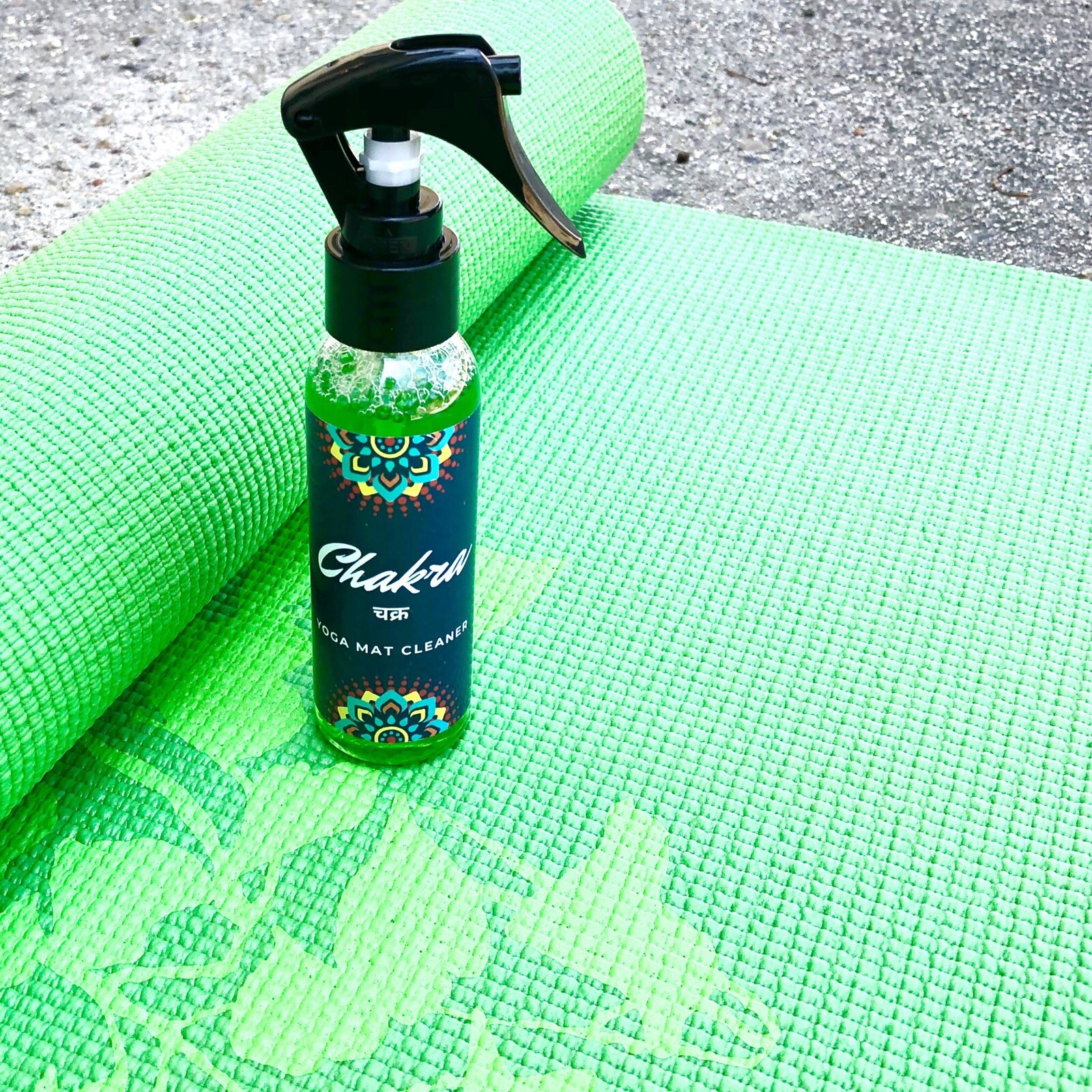 Chakra Yoga Mat Cleaner, Natural Product with Essential Oils 90mL Spray Bottle