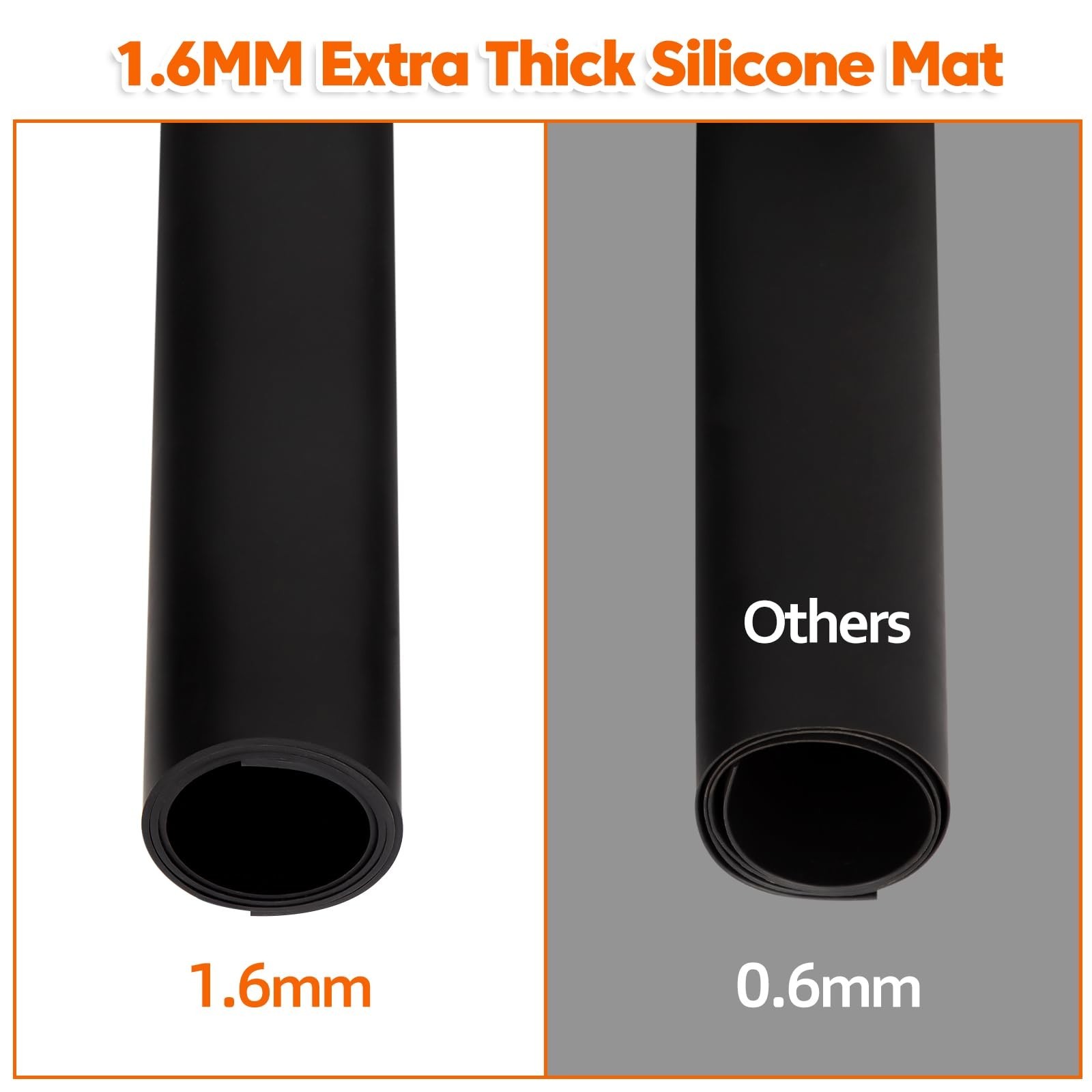 Large Silicone Mat, 72”x16” Heat Resistant Mats for Countertop, Cutt