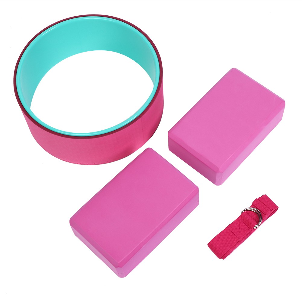 4pcs Yoga Wheel For Back Pain Stretching Fitness Set Easy To Use