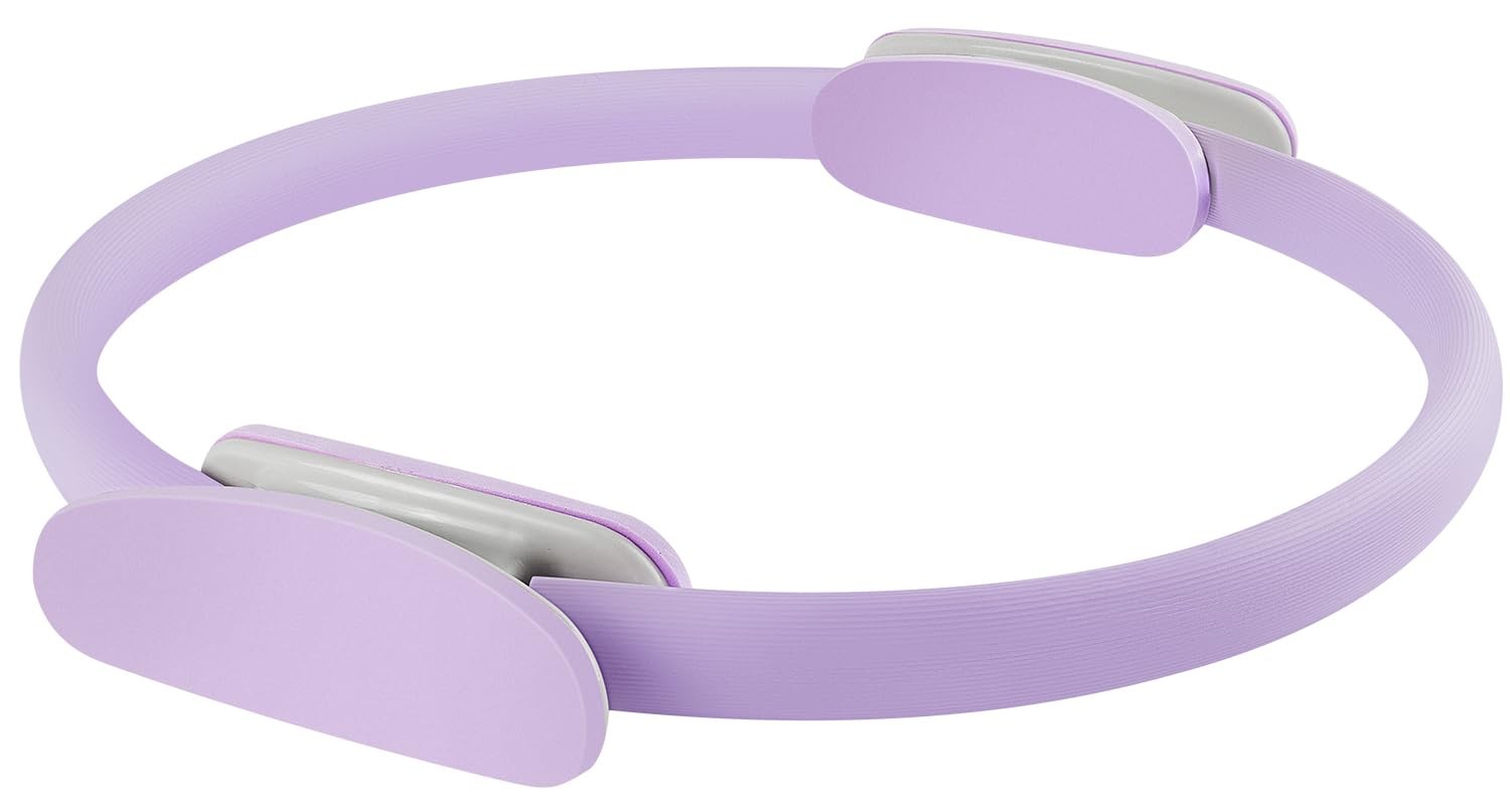 Quorvella Pilates Ring 15 Inch Magic Circle Rings with Dual Purple