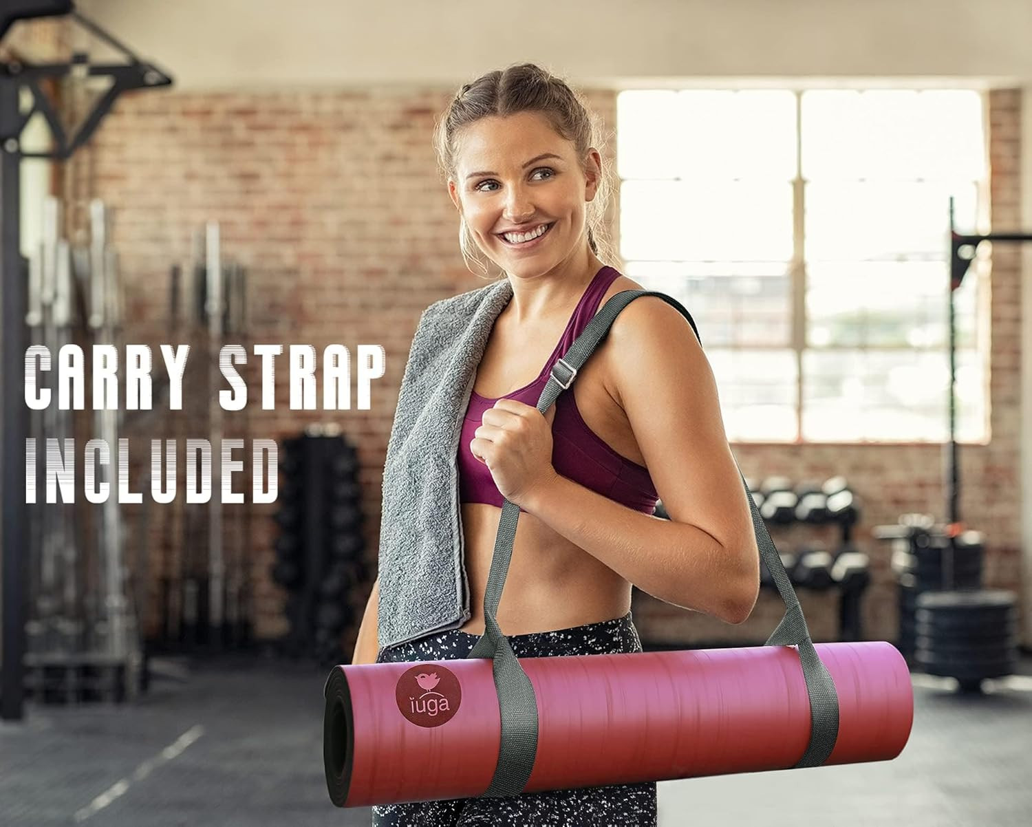 Eco-Friendly Non-Slip Yoga Mat with Carrying Strap – Anti-Tear Pilates Mat