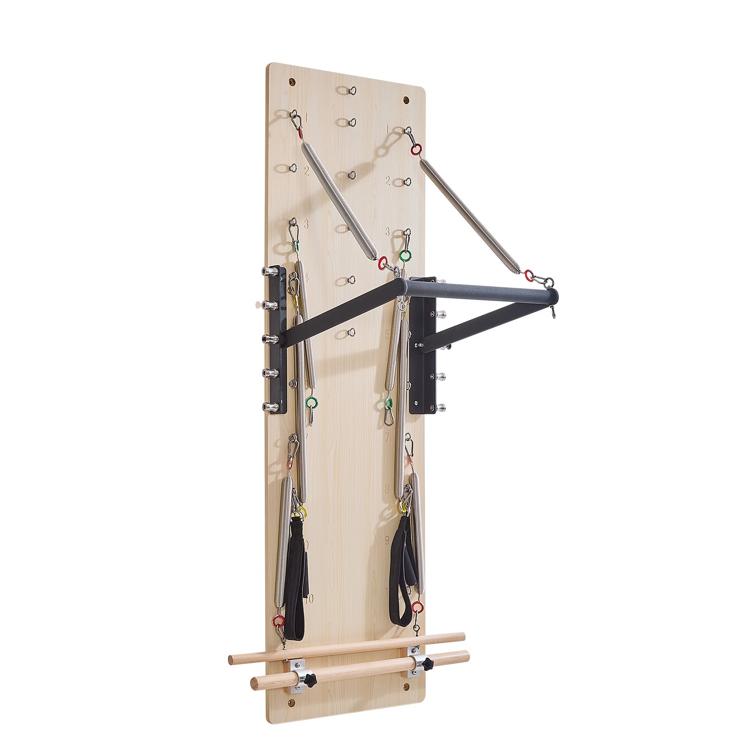 Uimoso Wall Mounted Pilates Reformer Machine Pilates Springboard Maple Wood Gym