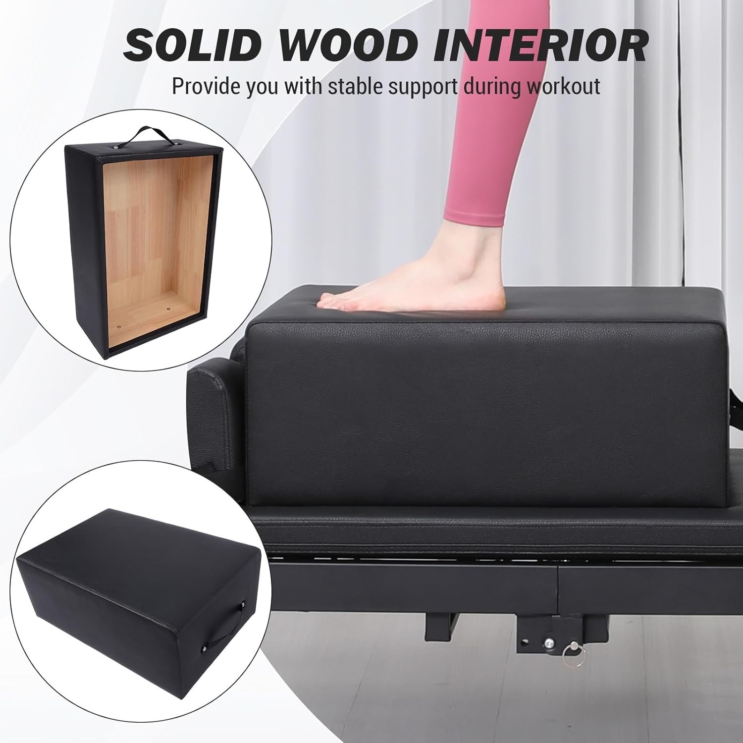 Pilates Reformer Box Pilates Accessory for Exercise Balance Training Fitness