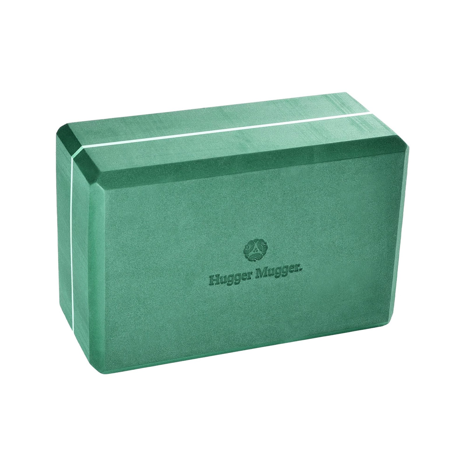 Hugger Mugger 4&Prime; Foam Yoga Block – Evergreen – strong and stable, beveled edg…