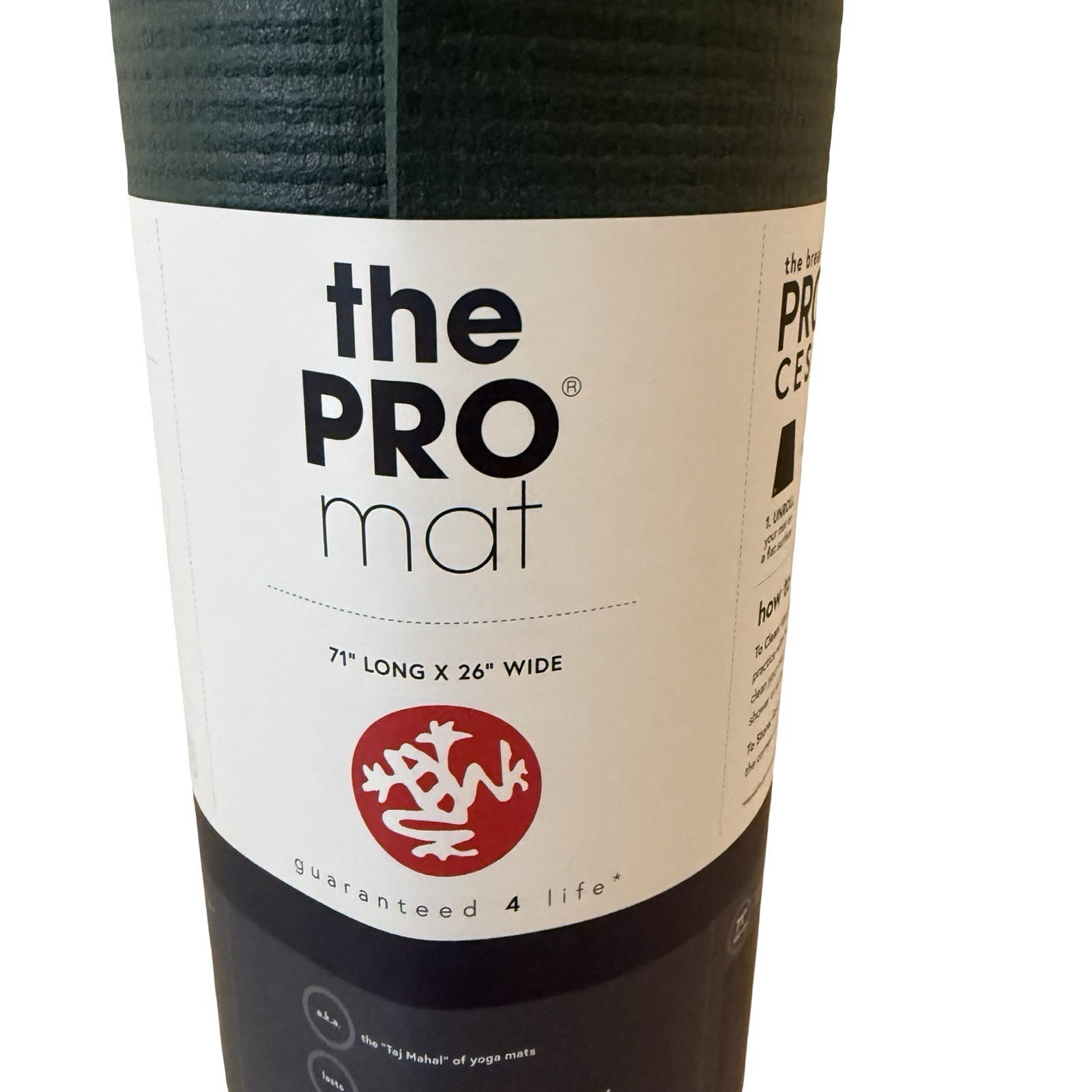 Manduka PRO Yoga Mat 6Mm Lifetime Durability Hygienic Construction 71 X 26 New