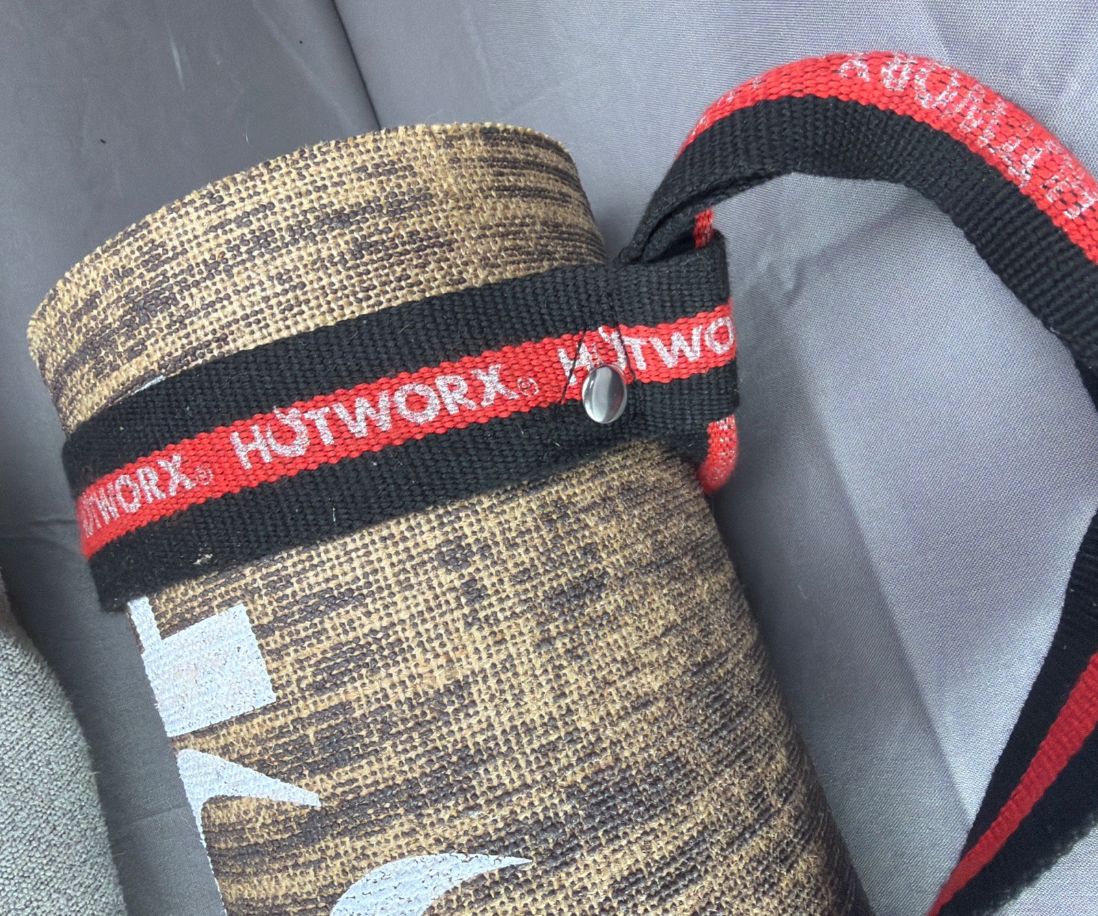 HOTWORX Brown Gray Eco-Friendly Workout Yoga Mat & Non-Slip Towel Combo Set