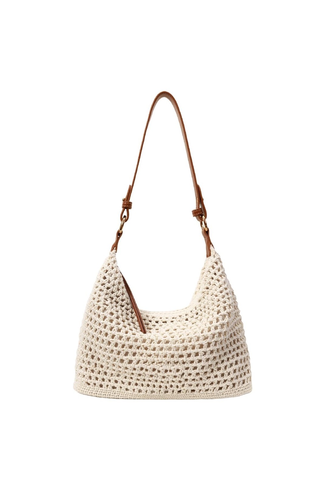 Ulisty Women Small Cotton Crochet String Bag Handwoven Summer Beach Bag Knitt…