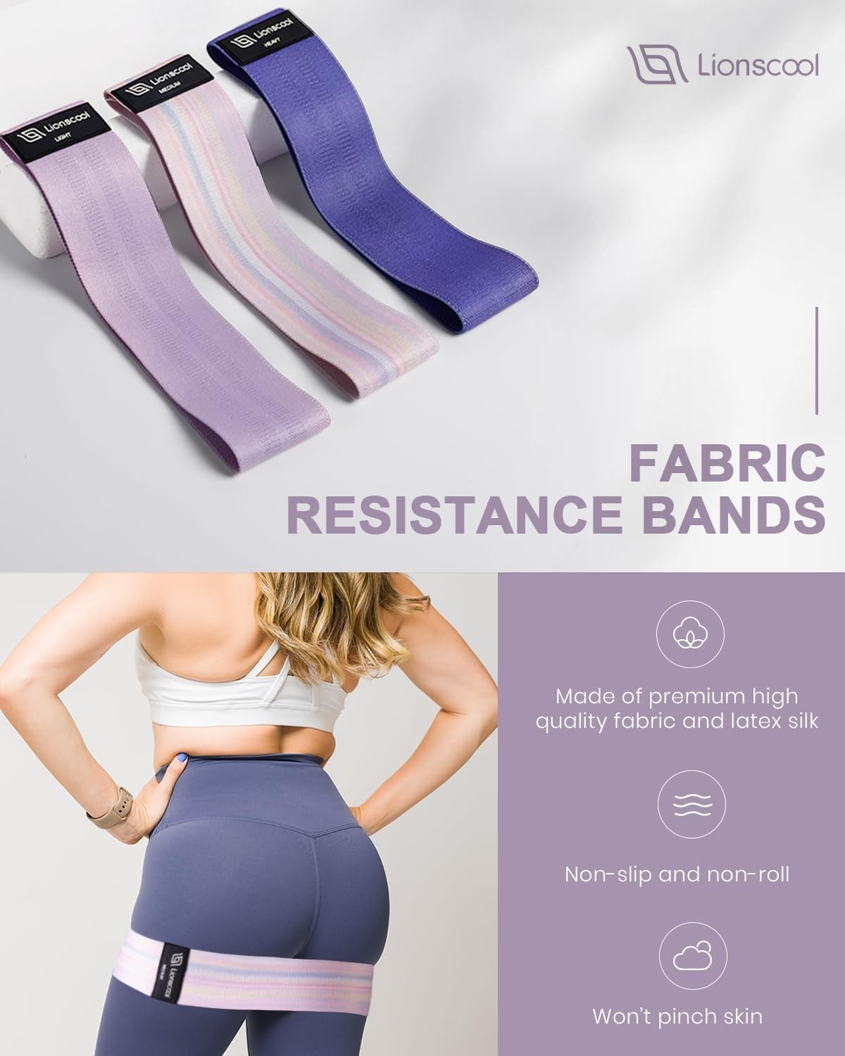 LIONSCOOL Pilates Ring Set – 14&Prime; – Lilac Frost