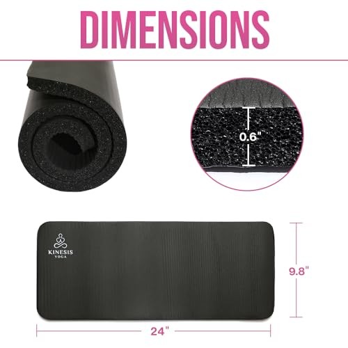 Knee Pad Cushion – 0.6 inch (15mm) Thick Exercise Knee Pad for Pain Free Yoga