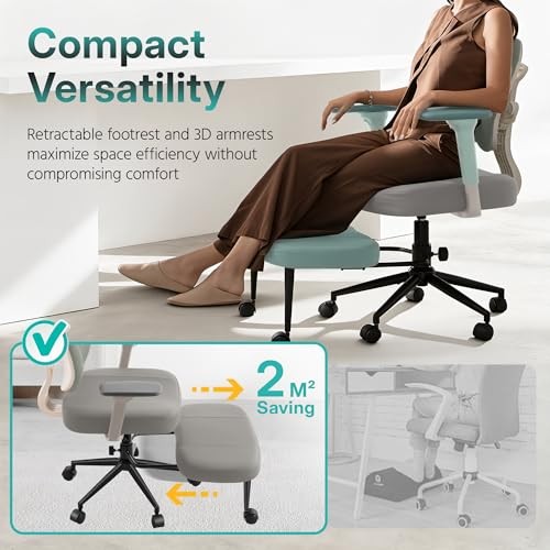 Criss Cross Office Chair with Armrest Wheels & Stretchable Rotating Grey