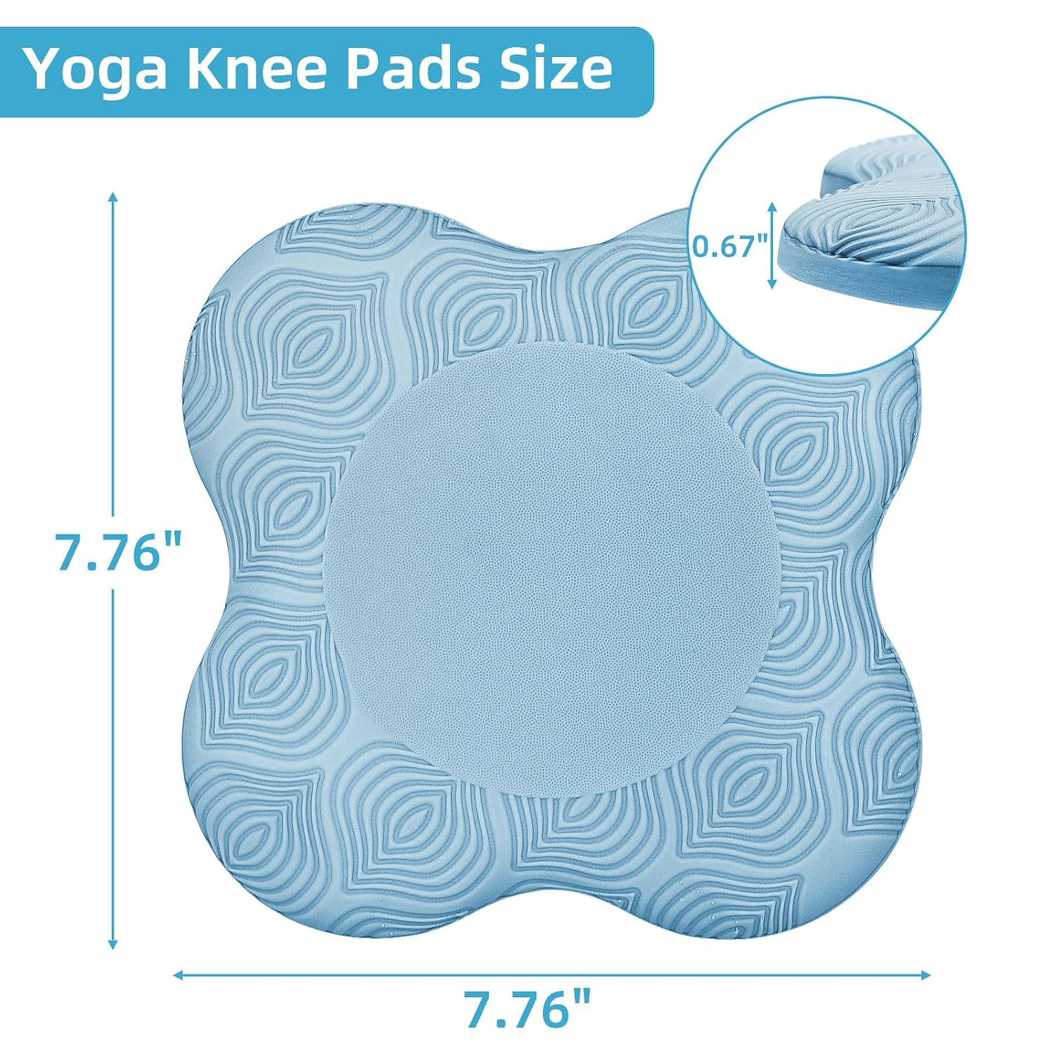 Yoga Knee Pads Set of 2 – Extra Soft Non-Slip Yoga Knee Pad Cushion for Knees El