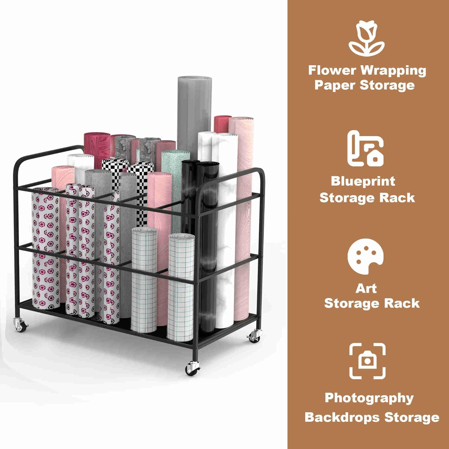 Yoga Mat Holder Organizer Yoga Mat Storage Rack Basket for Home Gym Exercise Wor