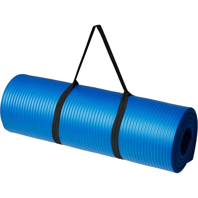 Extra Thick NBR Foam Yoga Mat Cushion Shock Absorption Durable Gym Exercise Mat
