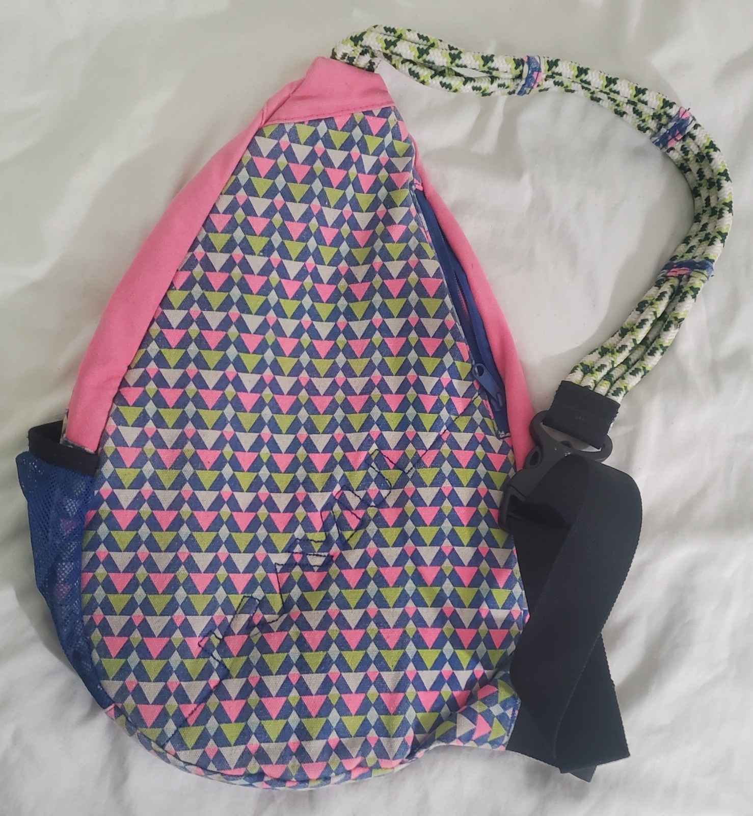 KAVU 80s 90s Rope Sling Backpack Zip Up Pockets