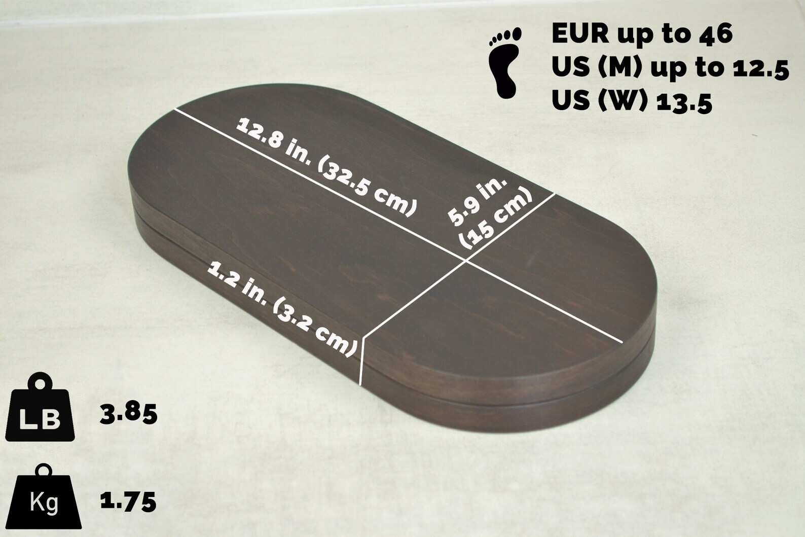 Wooden Sadhu Board for Begginer Advanced Pro 10 / 11.5 / 12.5 / 15 mm Wenge