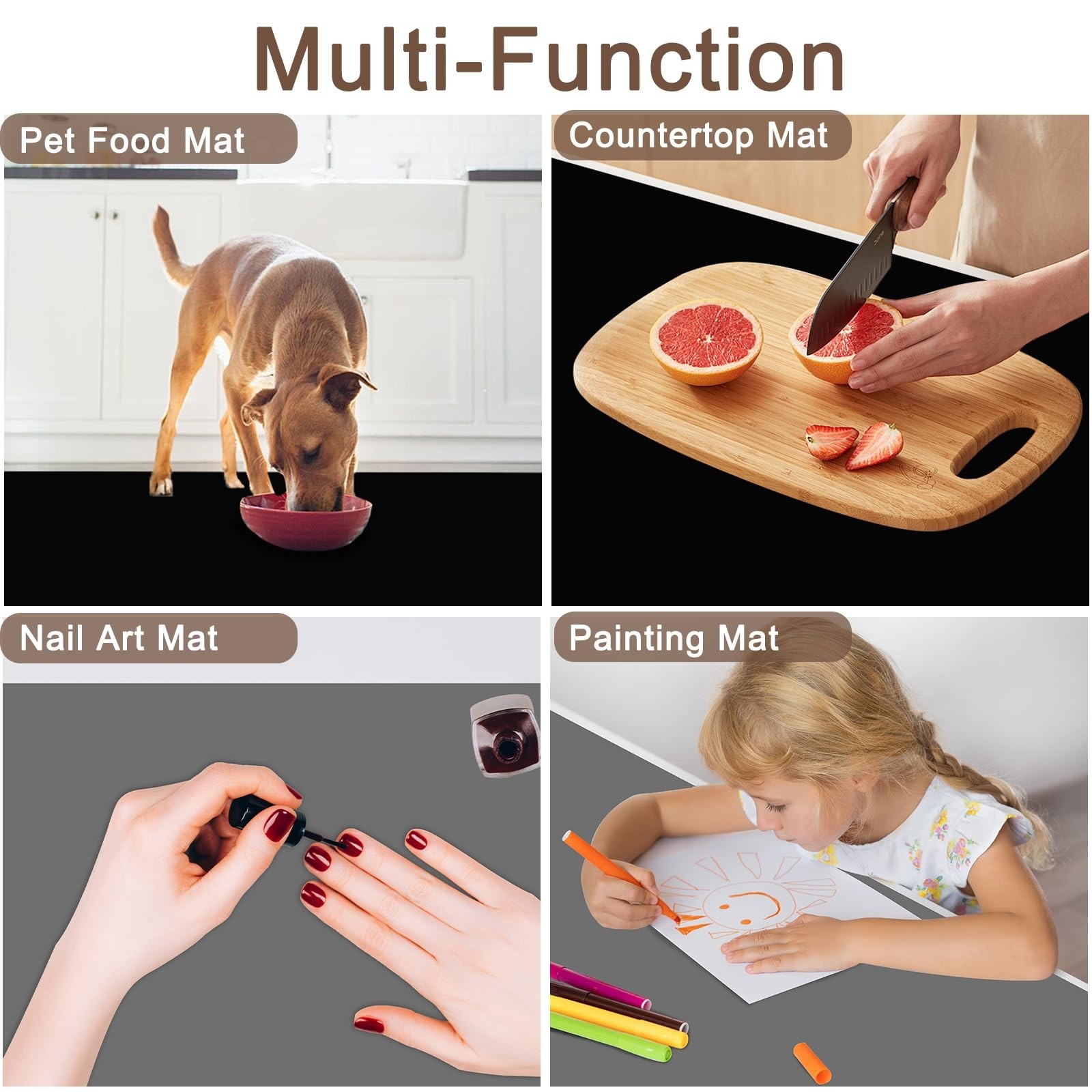 47.3 »x23.6 »(120cmx60cm) Extra Large Silicone Mat for Kitchen Counter, 1.4MM…