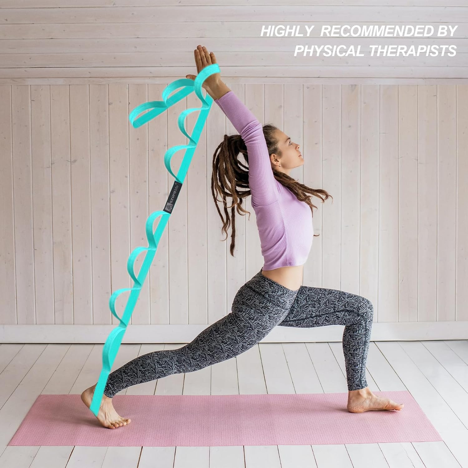 Premium Durable Stretch Straps with Loops, Stretching Strap for Physical Therapy