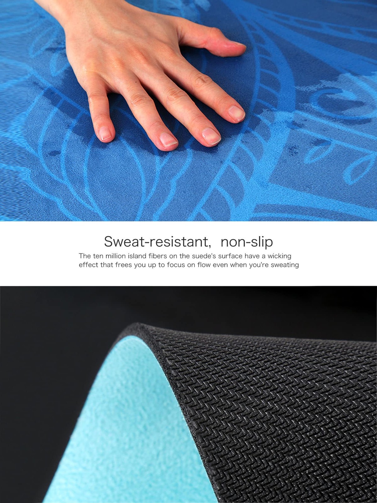 Pilates Mat Round Oversize Yoga Mat Suede Rubber Non-Slip Dia 140cm Exercise …
