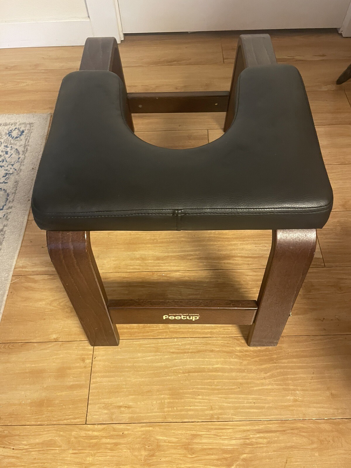 FeetUp Feet Up Yoga Inversion Trainer Headstand Bench/Chair Black Vegan Leather