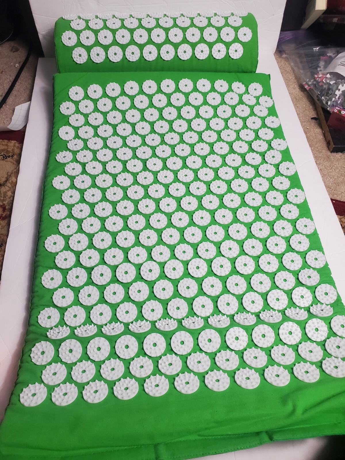 Mat Fitness Massage Yoga Relieve Stress Back Body Pain Spike For Home Pad Green