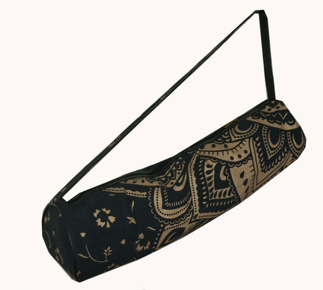 Black Gold Color Handmade Cotton Mandala Hippie Ombre Portable Leader Look Bag