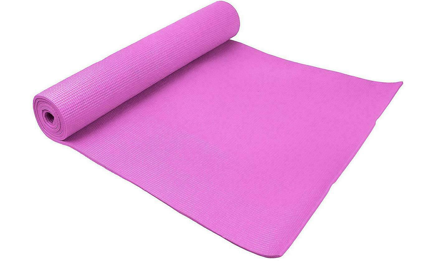 Yoga Mat Pilates Exercise mats with Carry Strap 4mm Thickness Pad
