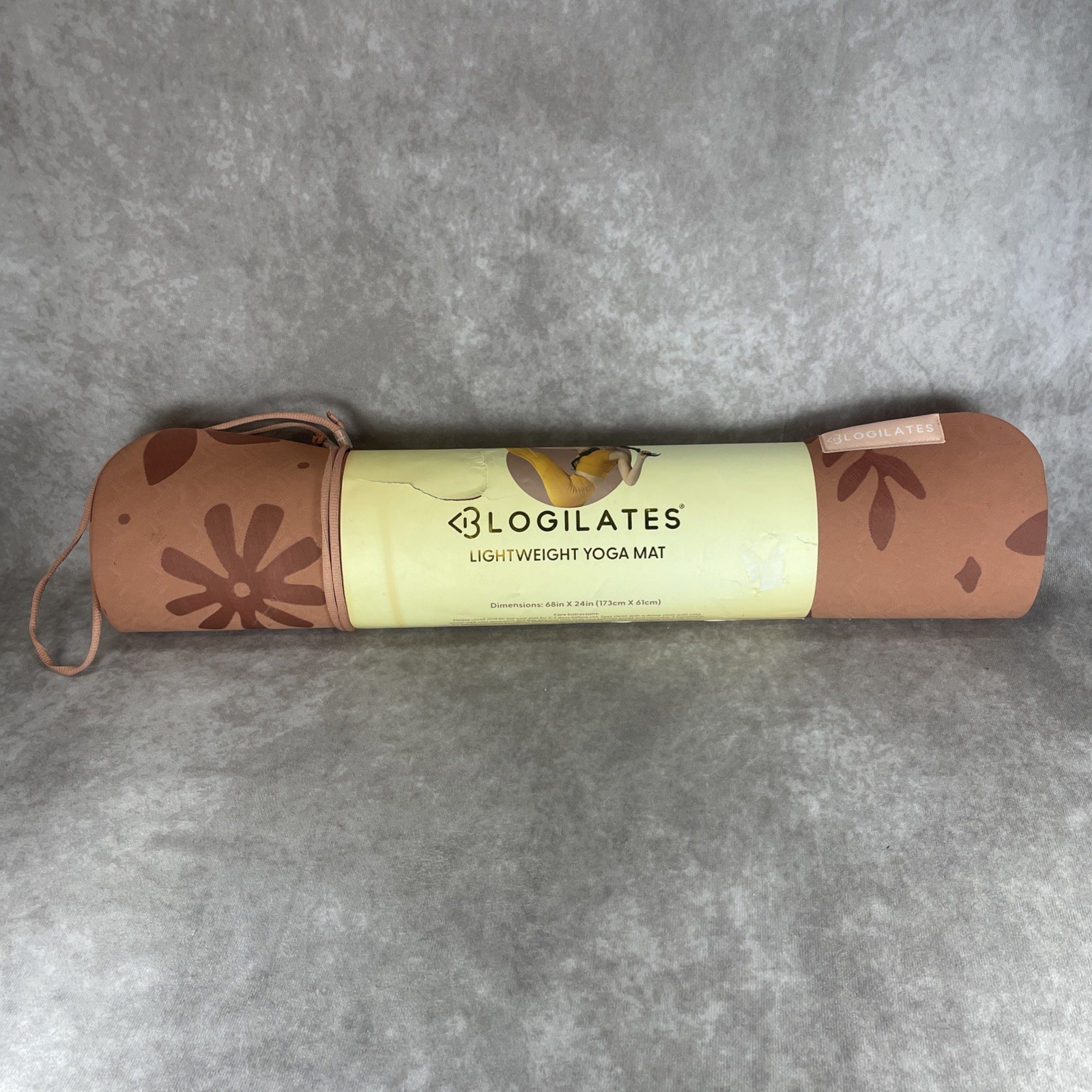 BLOGILATES BEGINNER LIGHTWEIGHT YOGA MAT – RUST (4MM)