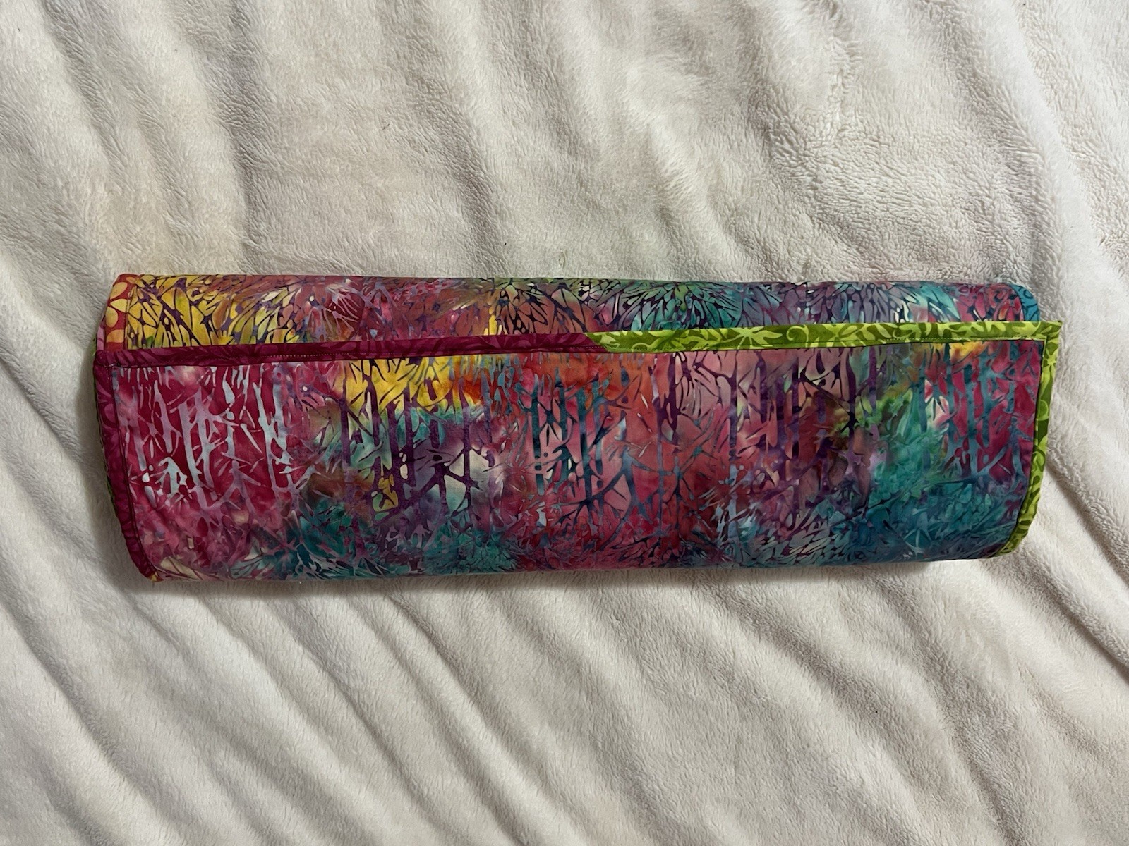 Hand Dyed Batik Fabric Yoga Mat