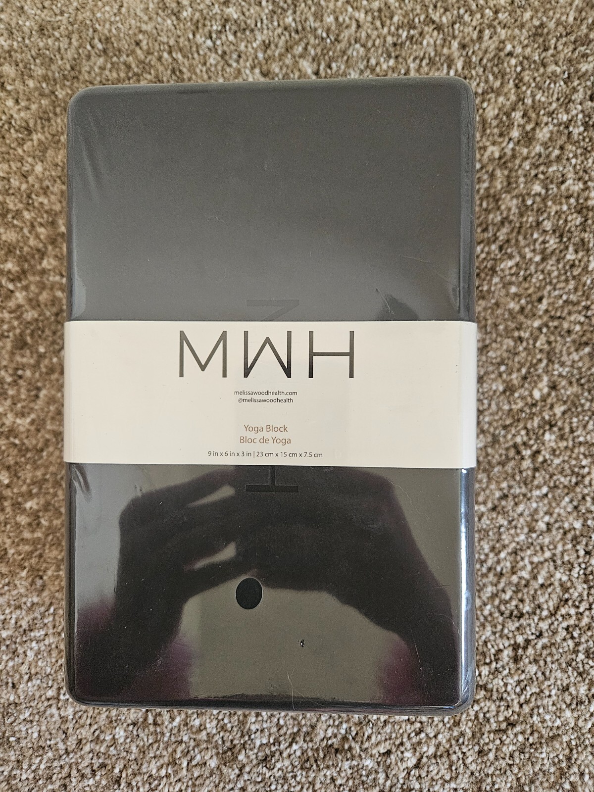 MWH Yoga Block – Black – Brand New- Hard Foam