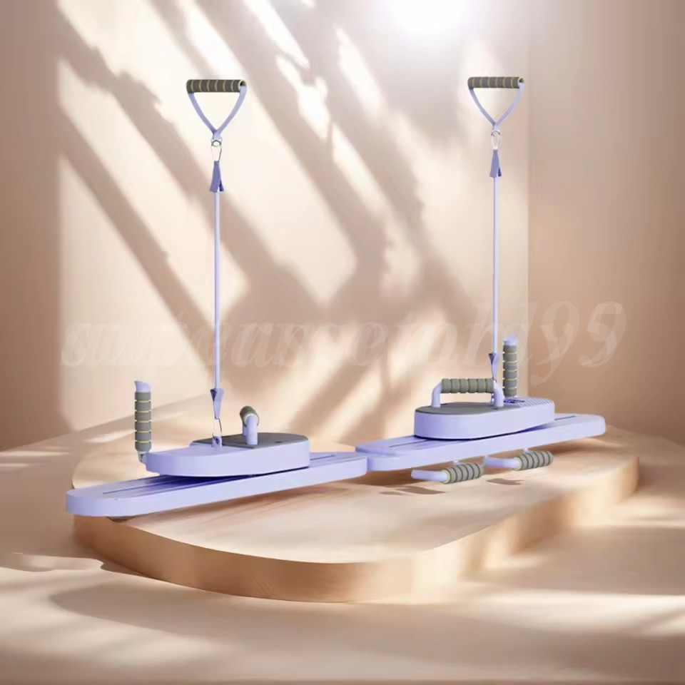 Pilates Board, Foldable Pilates Reformer Set for Home Workout with LED Timer USA