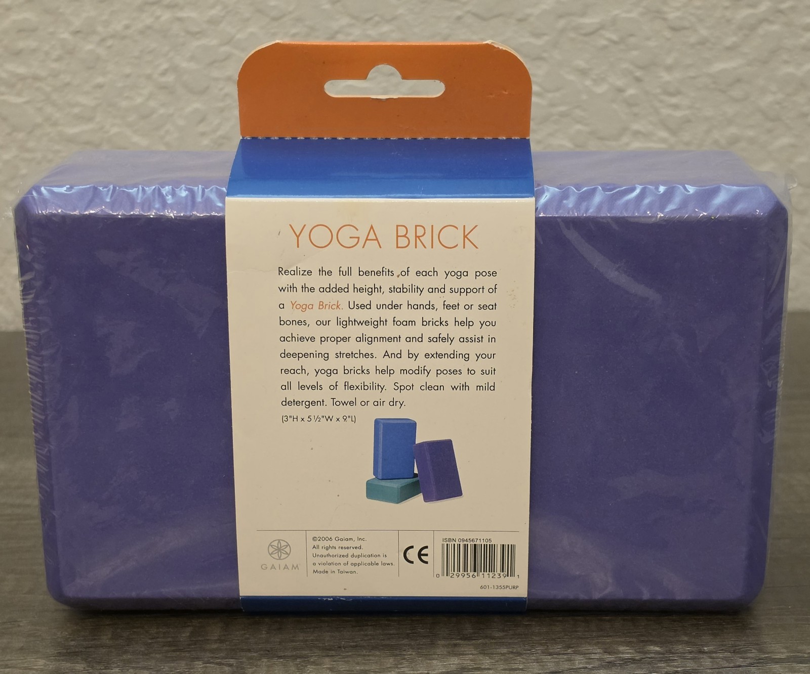 Gaiam Yoga Brick Purple 9×5.5×3