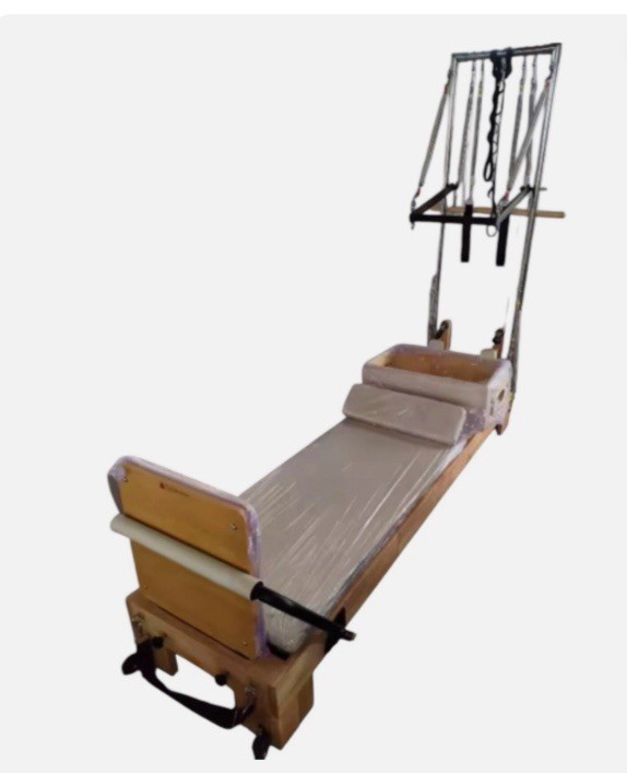 Custom Wooden Pearl Beige Pilates Reformer with Full Accessories- Free Shipping
