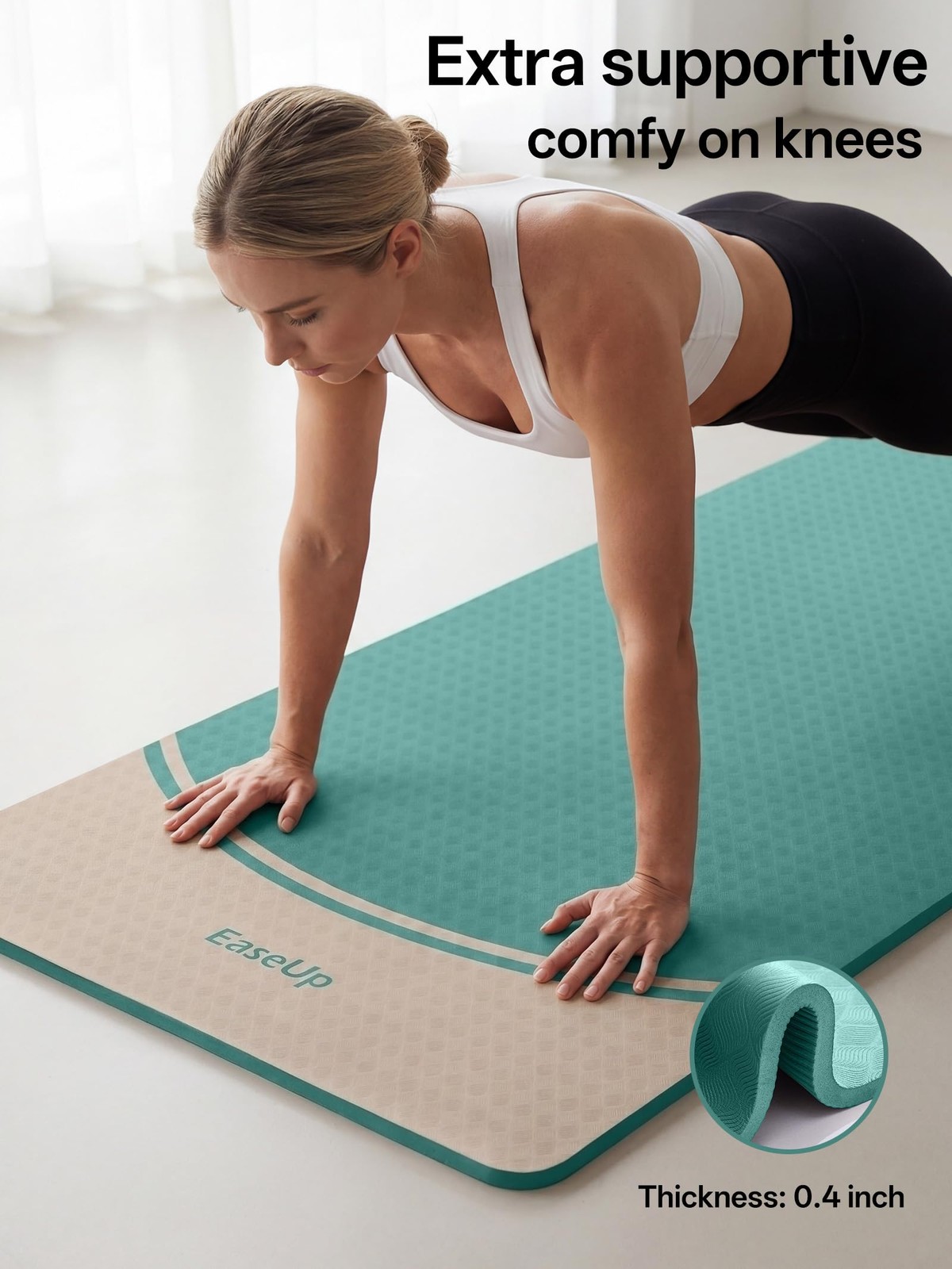 Extra Thick Yoga Mat -2/5 inch (10MM), 72.8×31.5&Prime; Extra Long-Wide, Profession…