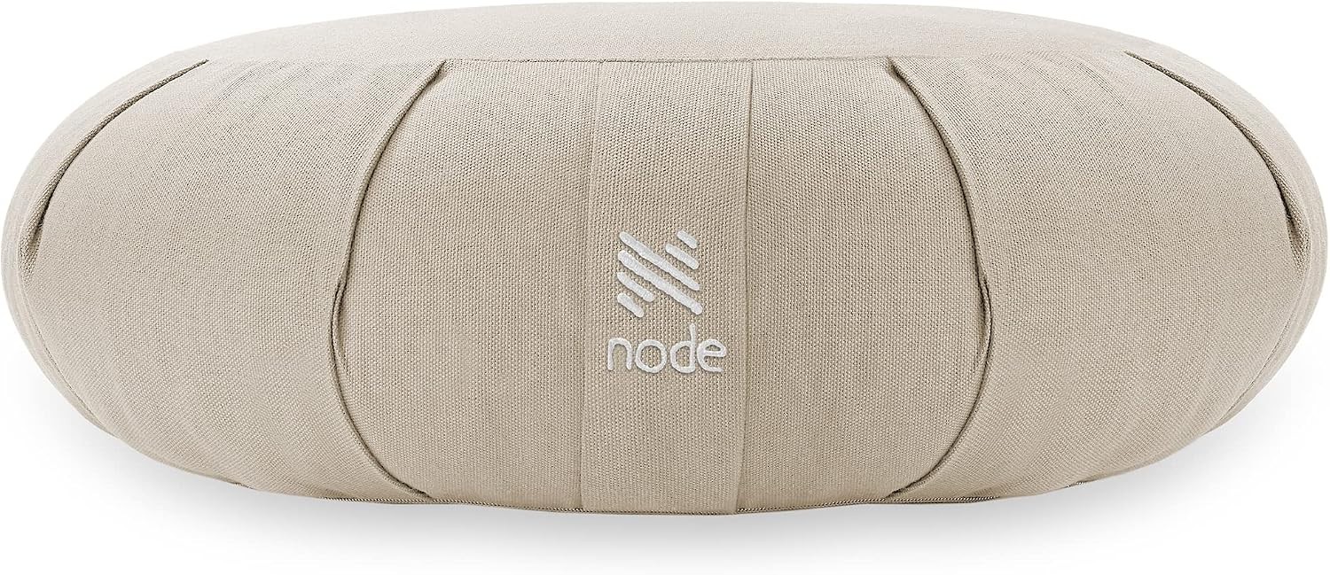Zafu Meditation Cushion 15&Prime; Round Buckwheat Yoga Pillow with Organic Cotton