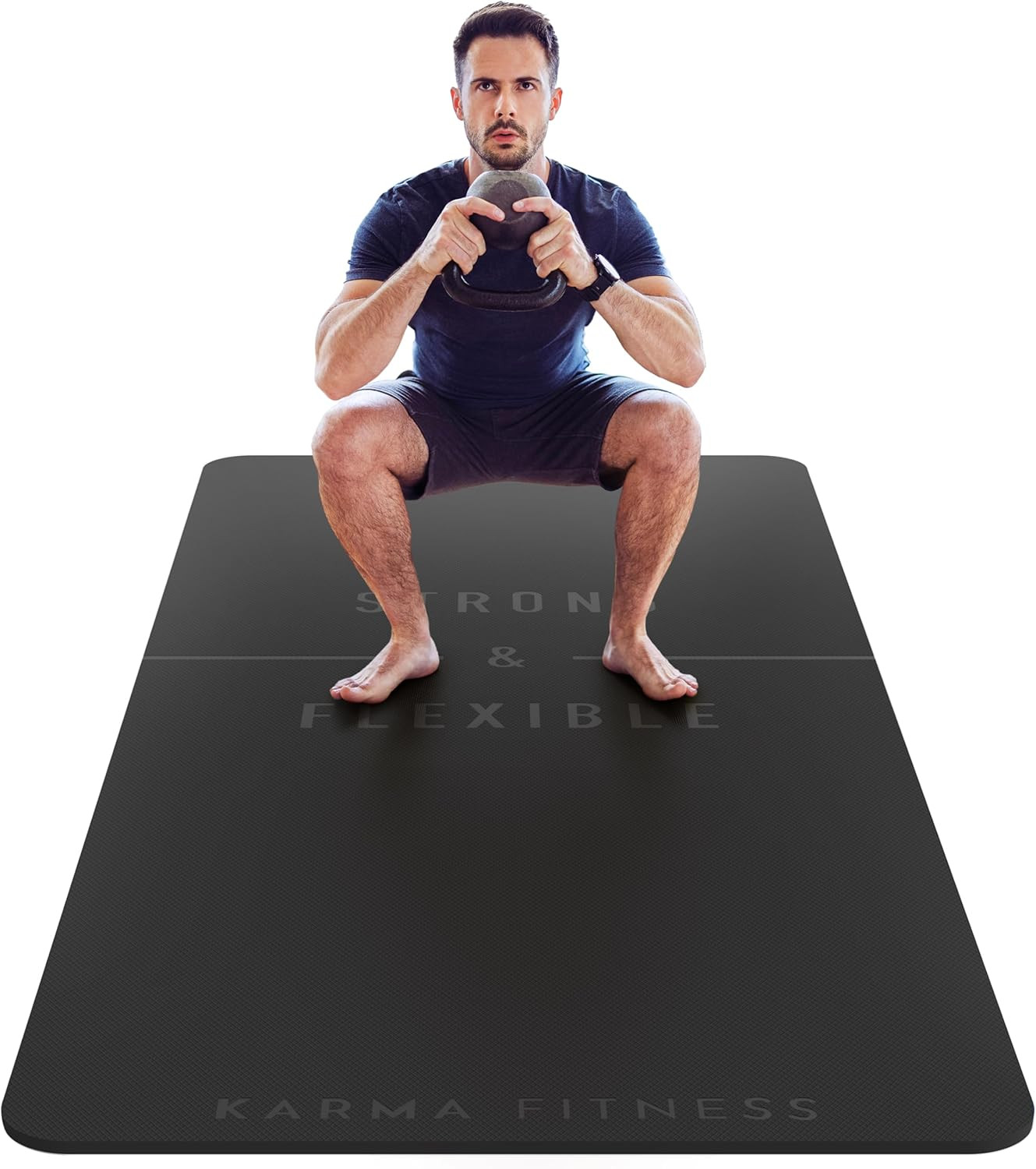 Extra Thick 10mm Non-Slip Exercise Mat with Free Carry Bag – 72&Prime;x32