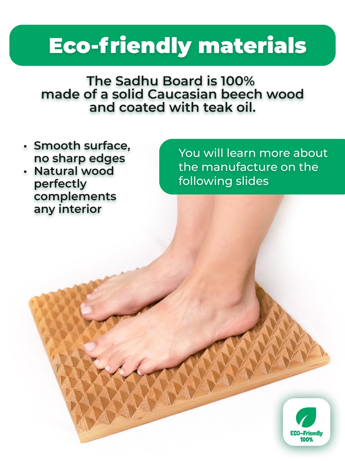Timbergood Sadhu Board “Master” with Wooden Nails 17 mm (0.67 »)
