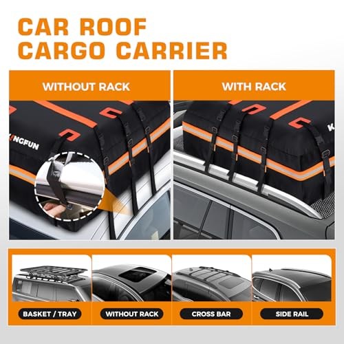 20 Cubic Feet Waterproof Car Luggage for Rooftop Cars