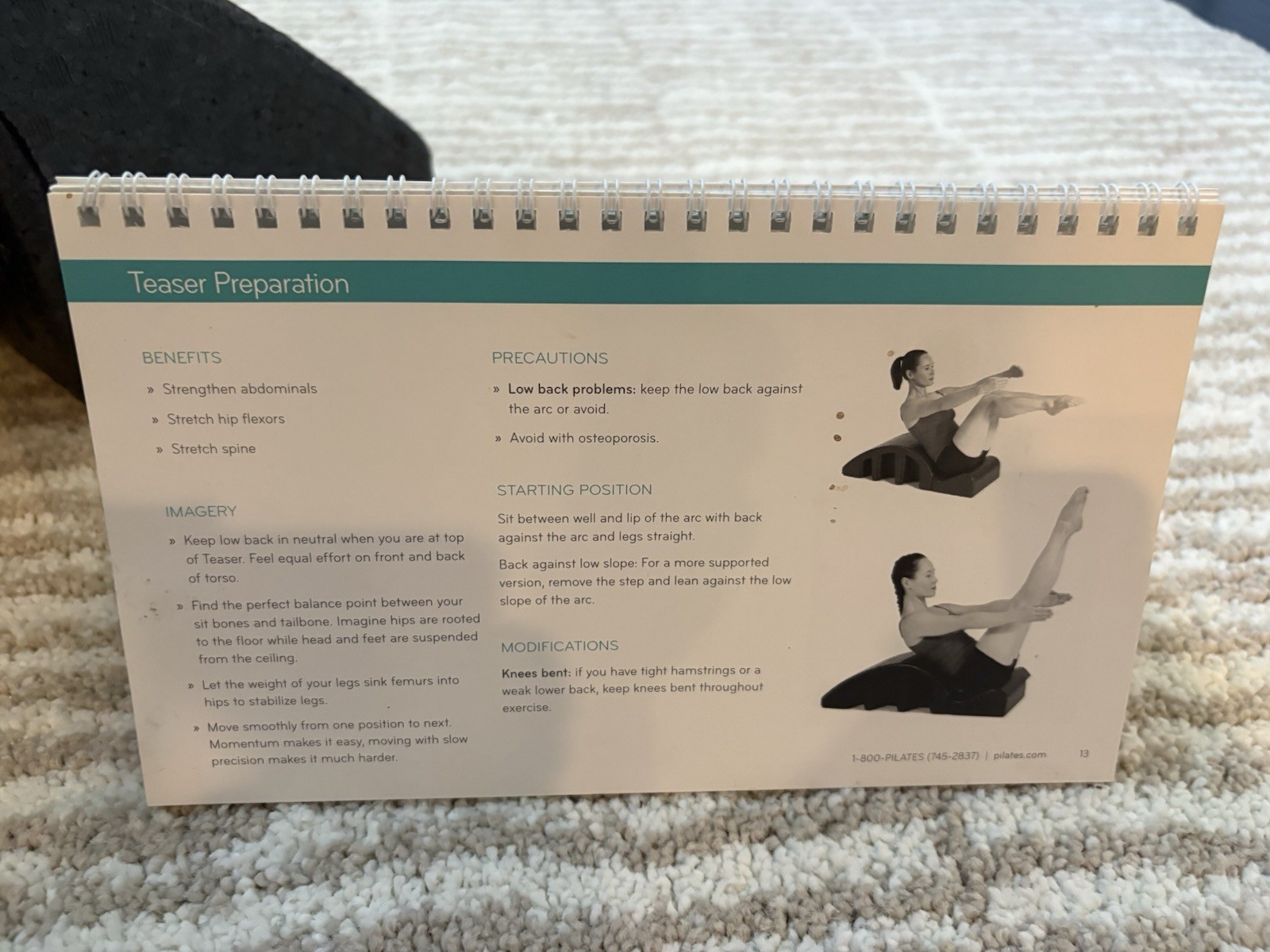 Balanced Body Pilates Arc Black Foam Pilates Accessory w/ Workout Guide Book