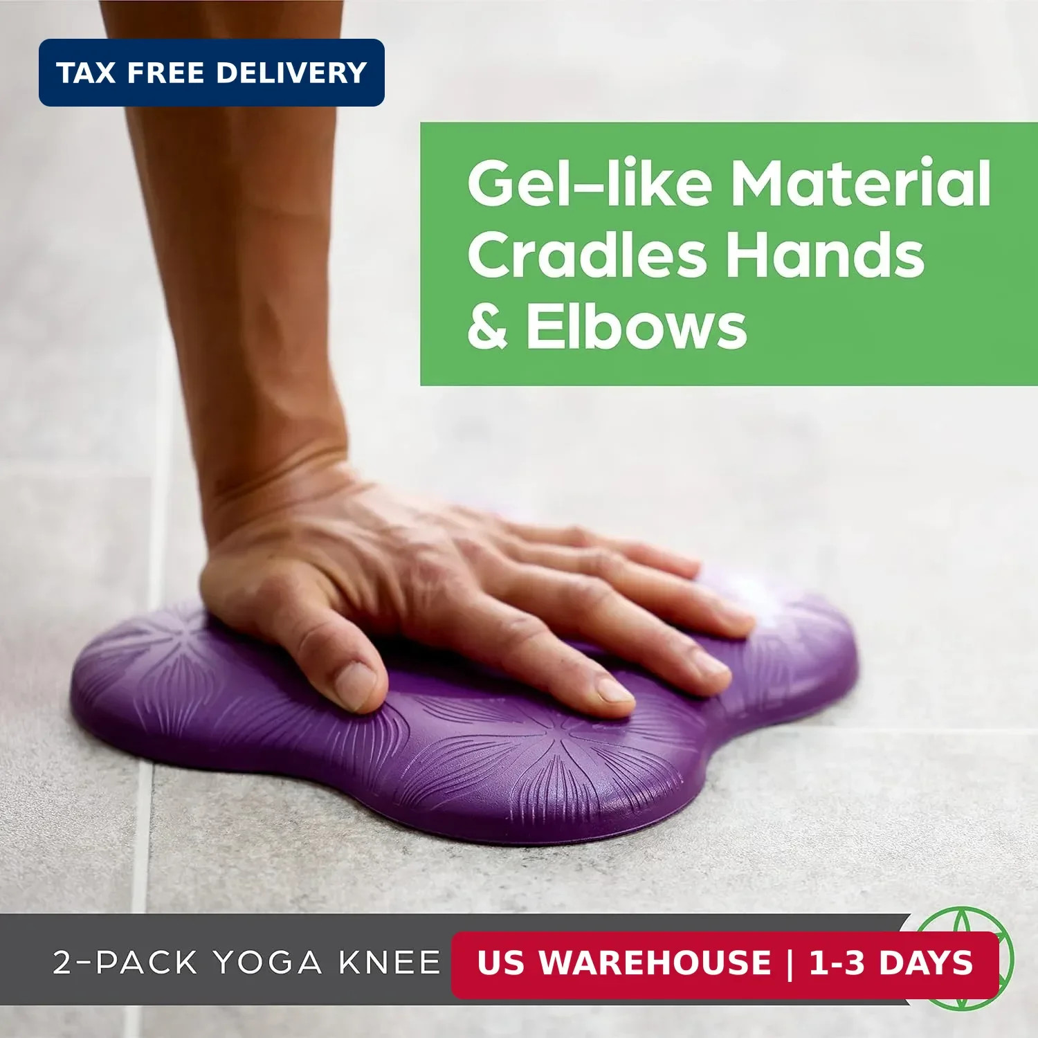 Gaiam Yoga Knee Pads (Set of 2) – Yoga Props and Accessories for Women/Men Cushi