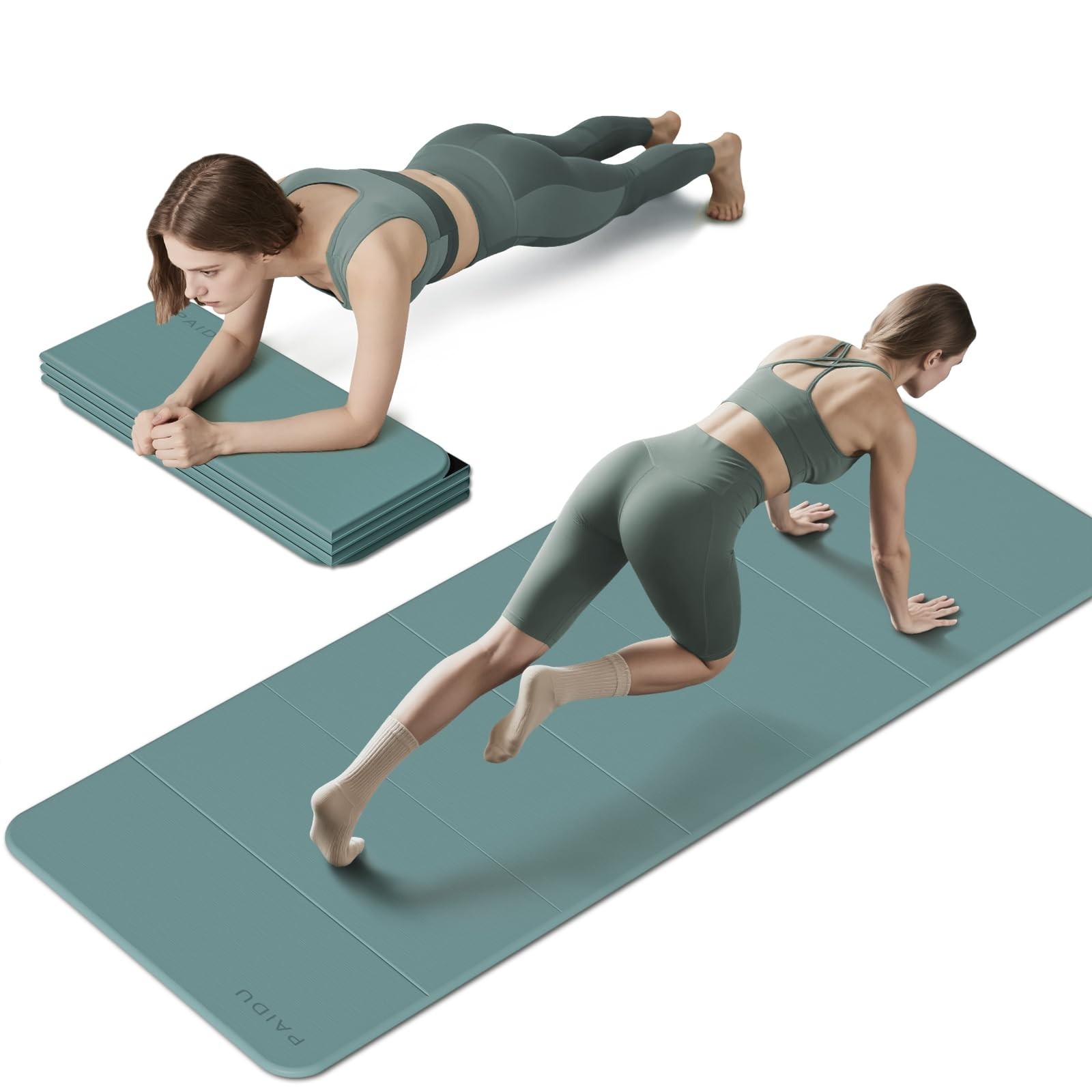 PAIDU Foldable Fitness Yoga Mat | 2/5&Prime; (10MM) Extra Thick | SGS Certified Non…