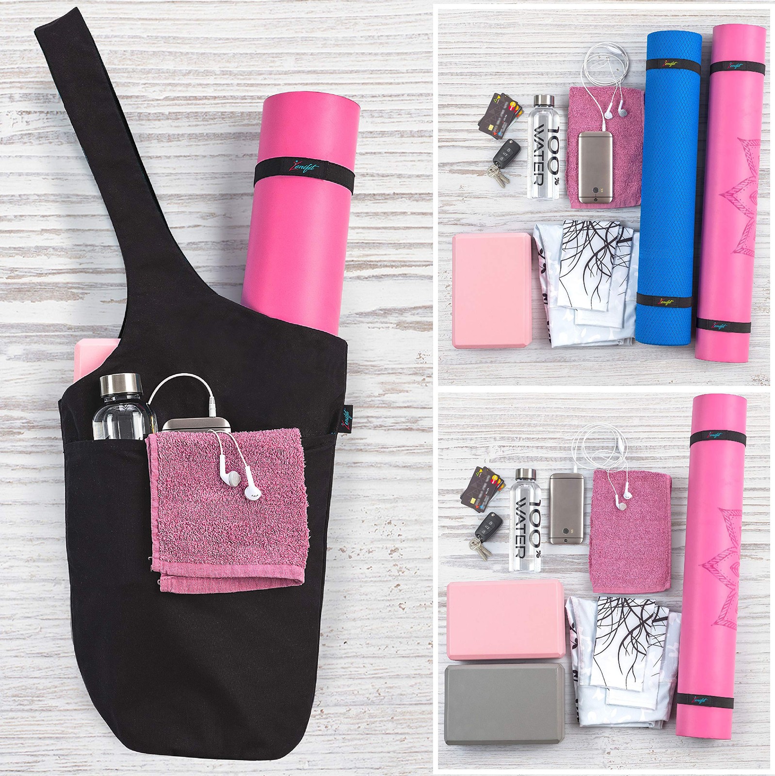 Zenifit Yoga Mat Bag – Versatile Yoga Bag with Mat Straps & Storage Pockets, …