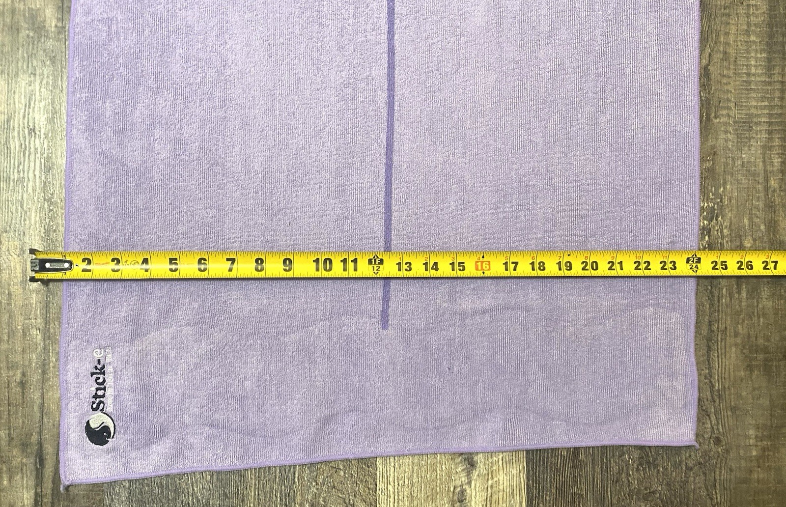 Stick-e Yoga Mat Towel Purple Non Slip Grip Hot Yoga Microfiber Cover Purple
